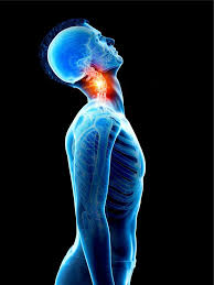 Paciente em sessão de quiropraxia para dor no pescoço